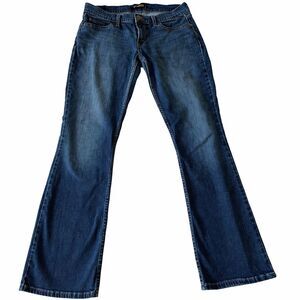 Levi’s Women’s 524 Too Superlow Bootcut Jeans Dark Blue Wash SZ 11 Y2K Fade READ